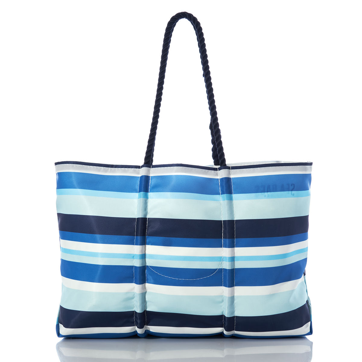 Shades of Blue Stripe Large Tote Alternate Image 1