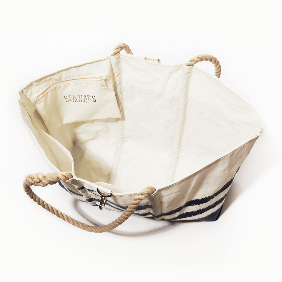 Breton Stripe Whale Ogunquit Beach Tote Alternate Image 2