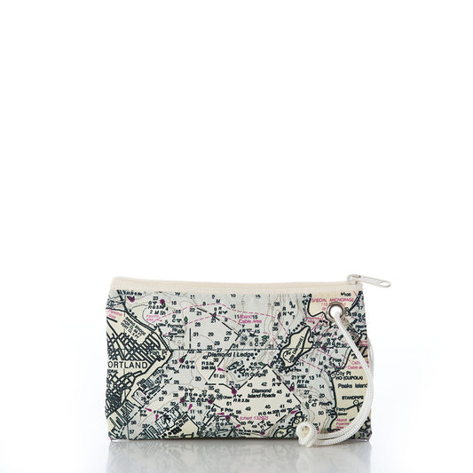 Casco Bay Nautical Chart Wristlet