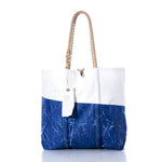 Vintage Blue and White Medium Tote