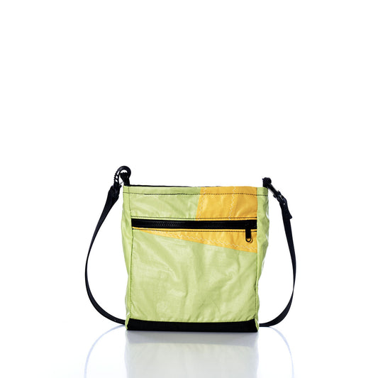 Vintage Neon Green and Yellow Small Voyager Crew Crossbody Alternate View