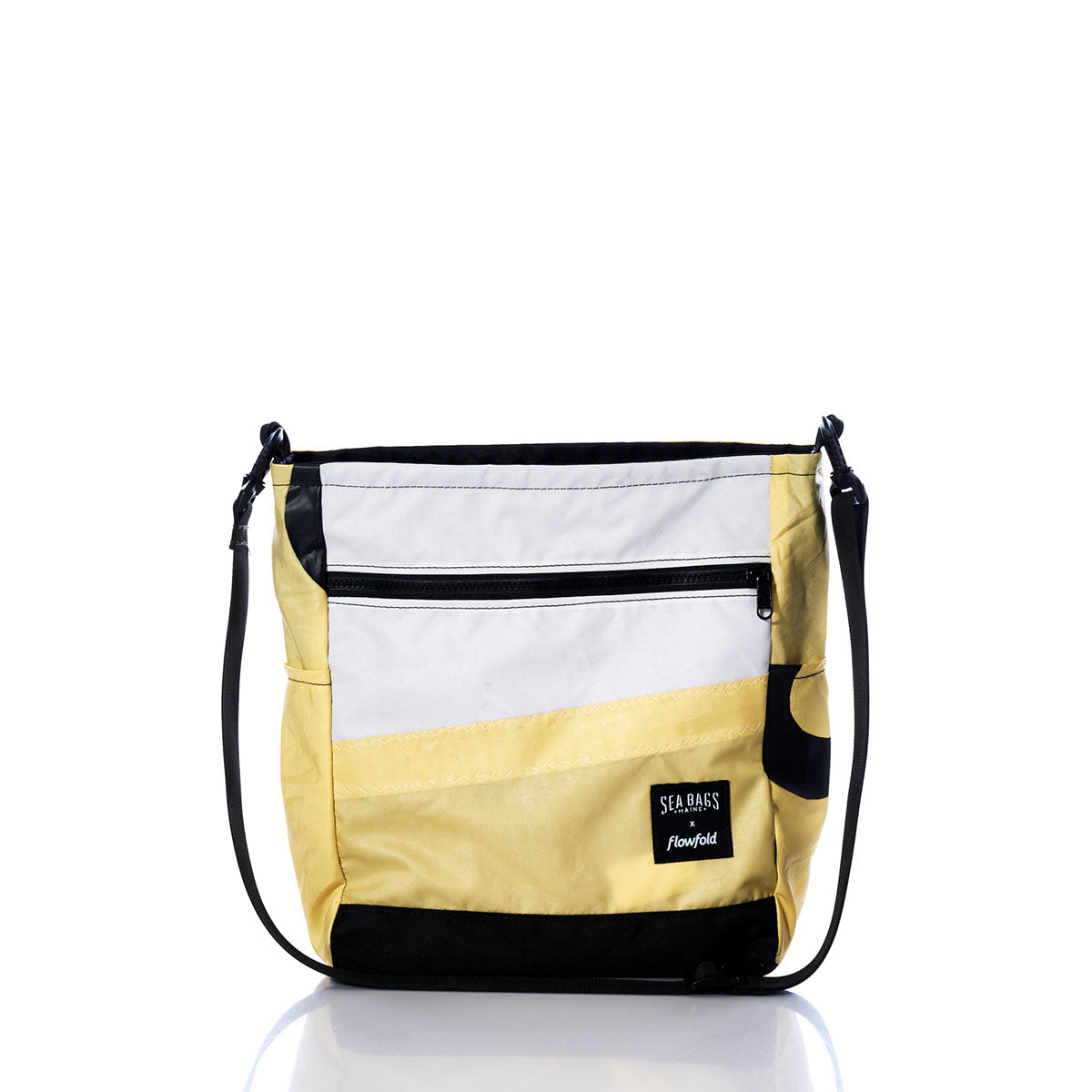 Vintage Yellow and White Medium Voyager Crew Crossbody