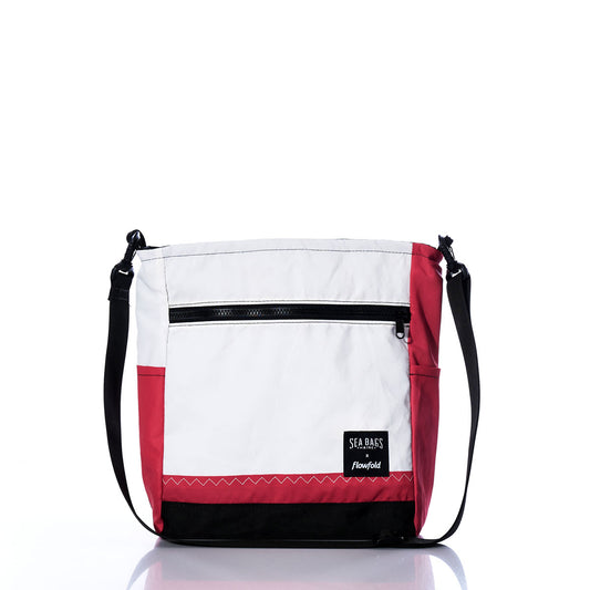 Vintage Red and White Medium Voyager Crew Crossbody