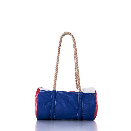 Vintage Blue and Red Baguette Bag Alternate View