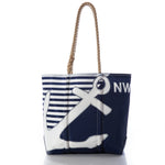 Custom Monogram Breton Stripe Anchor Medium Tote