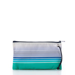 Blue Ombre Stripe Large Wristlet