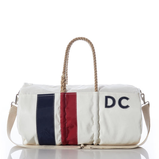 Custom Monogram Vertical Stripe Duffel