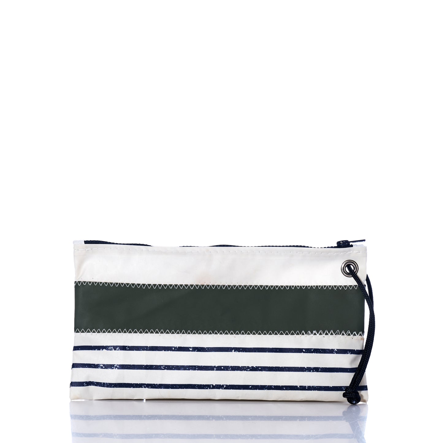 Trapline Mariner Stripe Large Wristlet - Dark Green