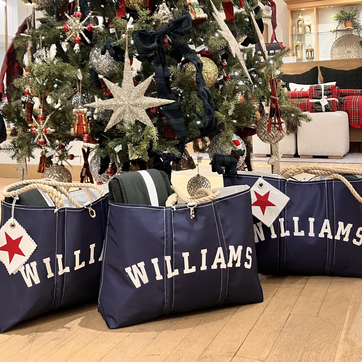 Custom Family Gift Tote Set - Navy