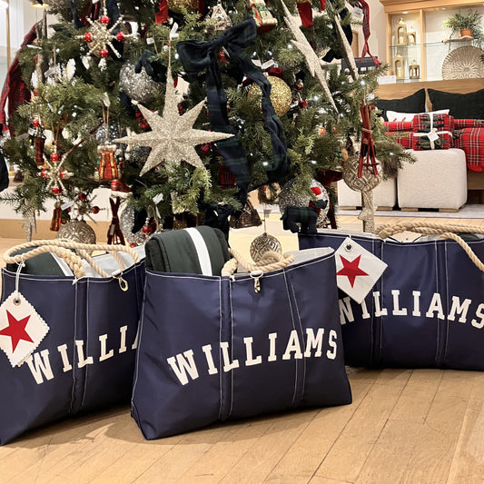 Custom Family Gift Tote Set - Navy
