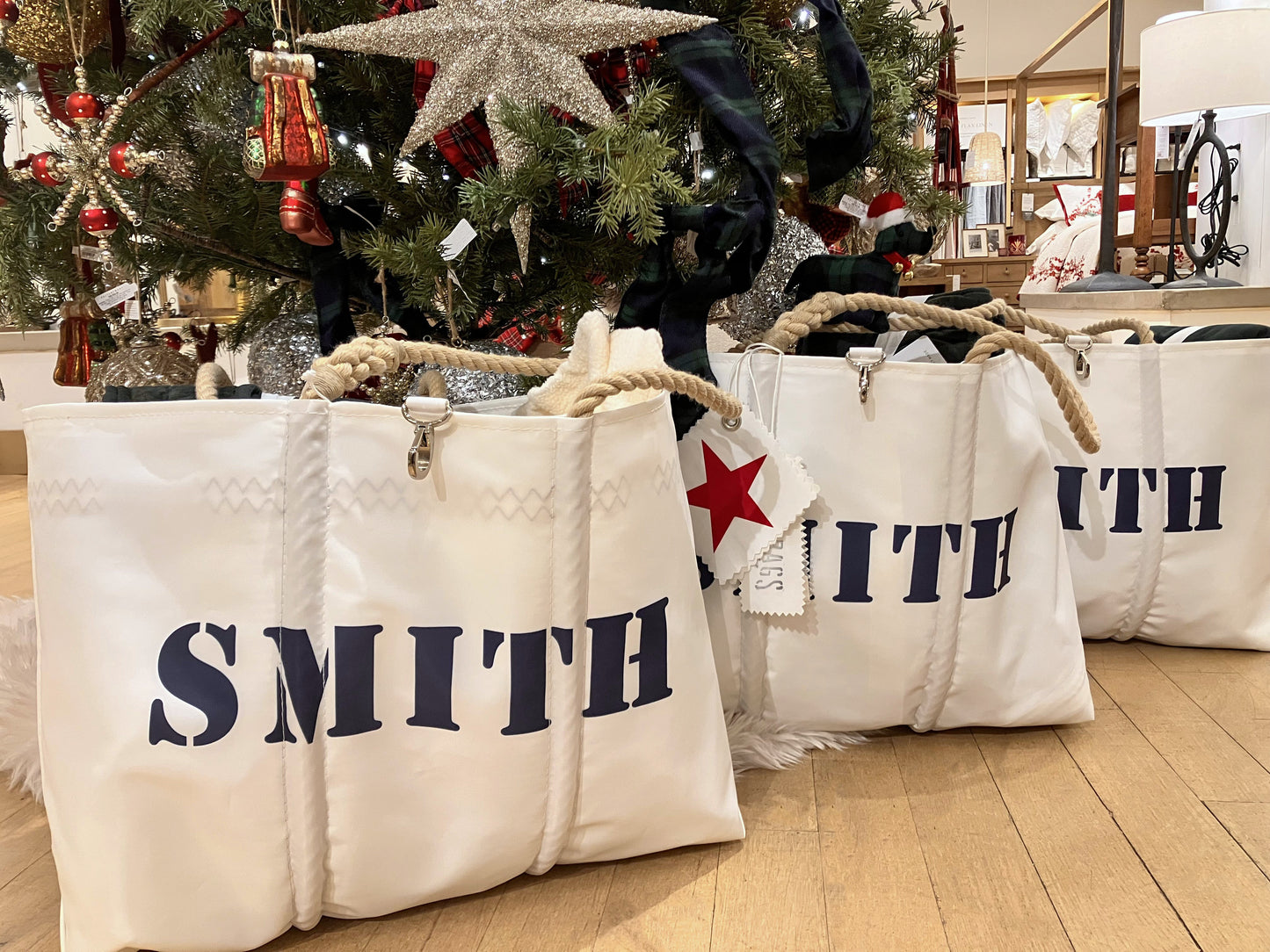 Custom Family Gift Tote Set - White