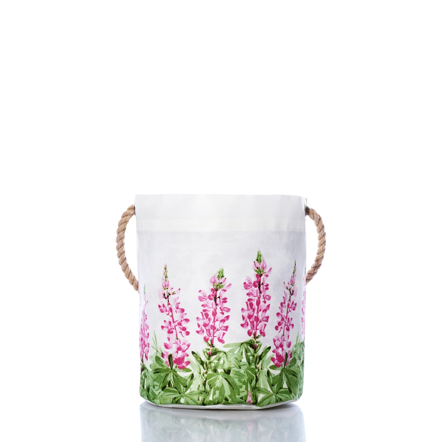 cure pink lupines fundraiser bucket to raise money for cancer treatment and research