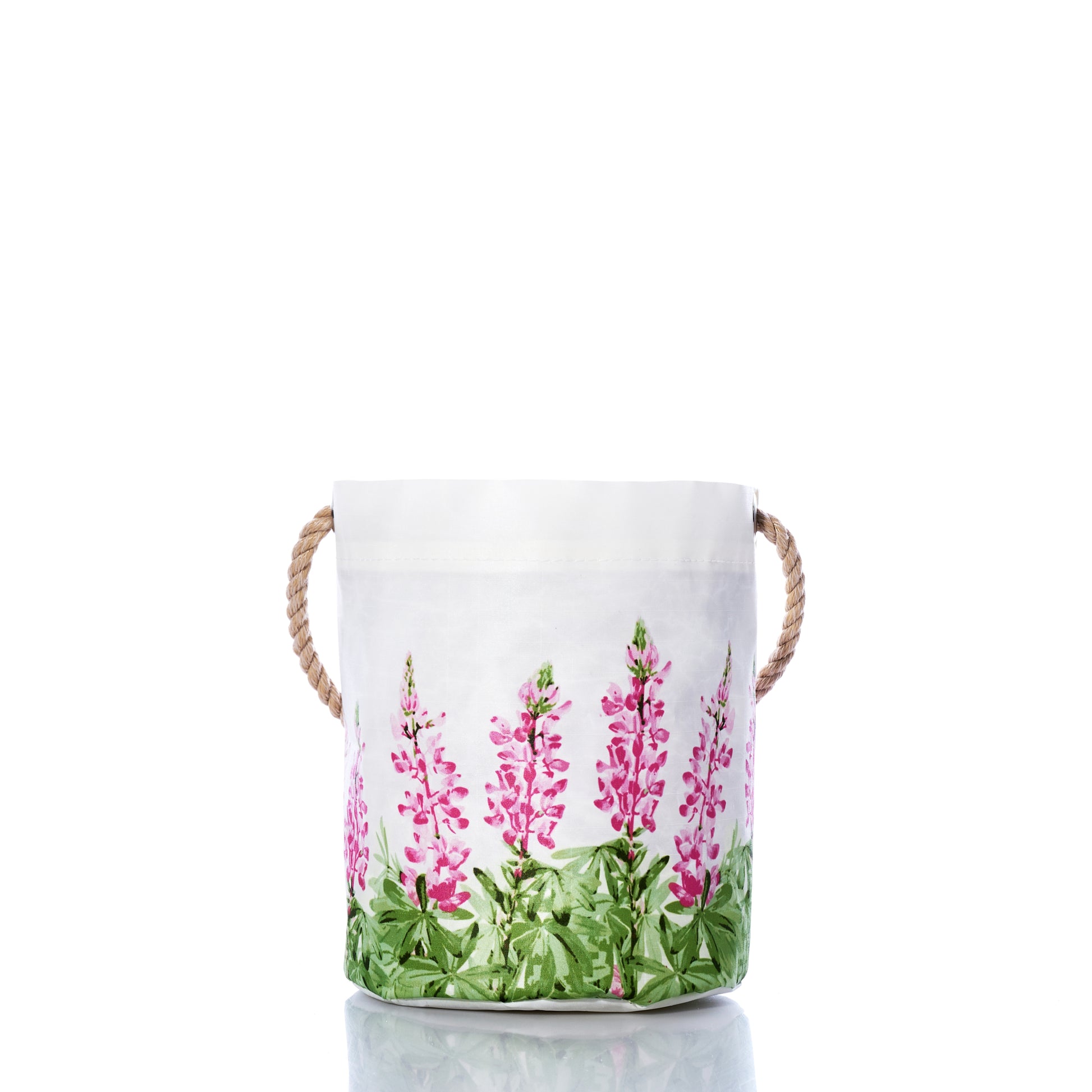 cure pink lupines fundraiser bucket to raise money for cancer treatment and research