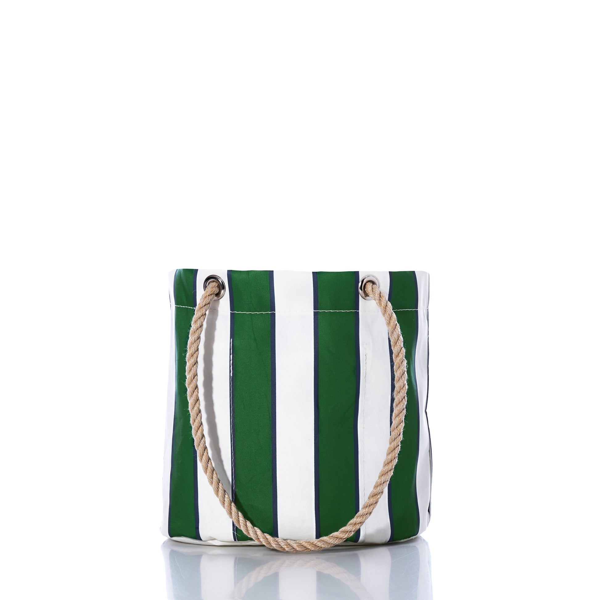 pier college rugby stripe bag from repurposed ecofriendly sail materials
