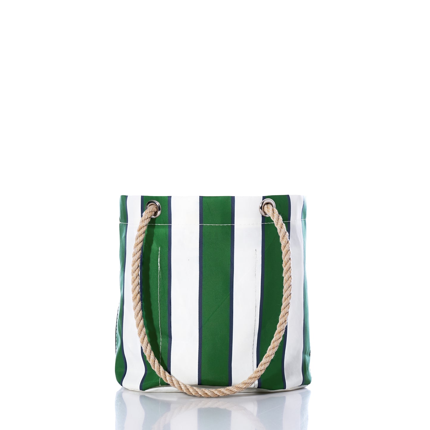 pier college rugby stripe bag from repurposed ecofriendly sail materials