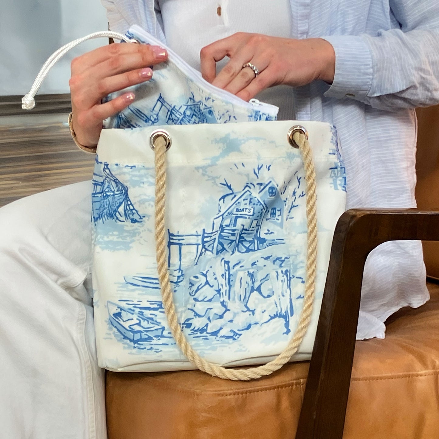 Maine Fishing Village Essential Handbag