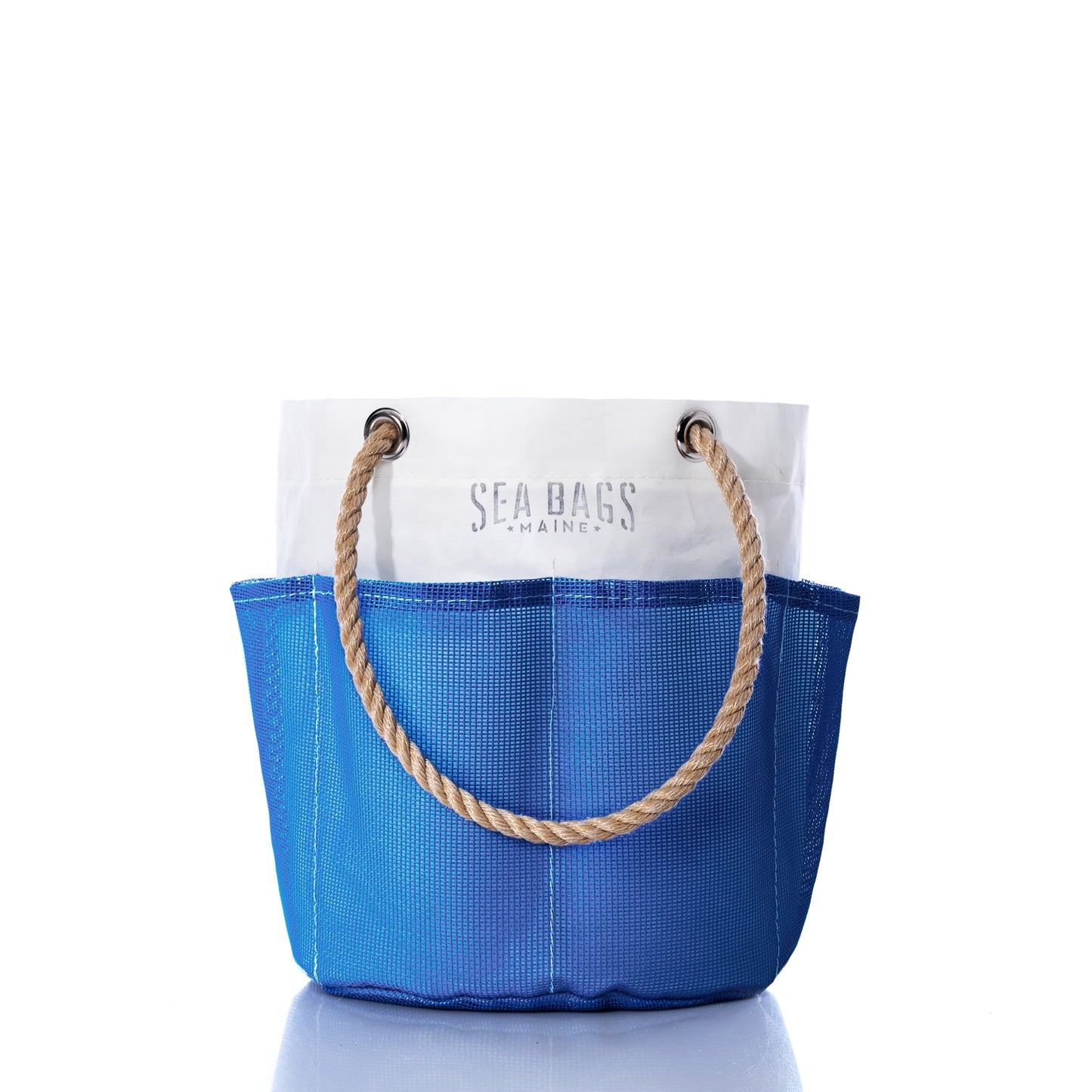 gardener's tool bucket with mesh pockets weatherproof yard and flowerbed work tote