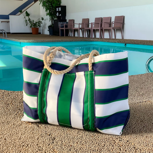 Preppy Stripe Pier Tote