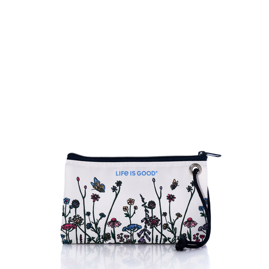 LIfe is good Wildflowers wristlet