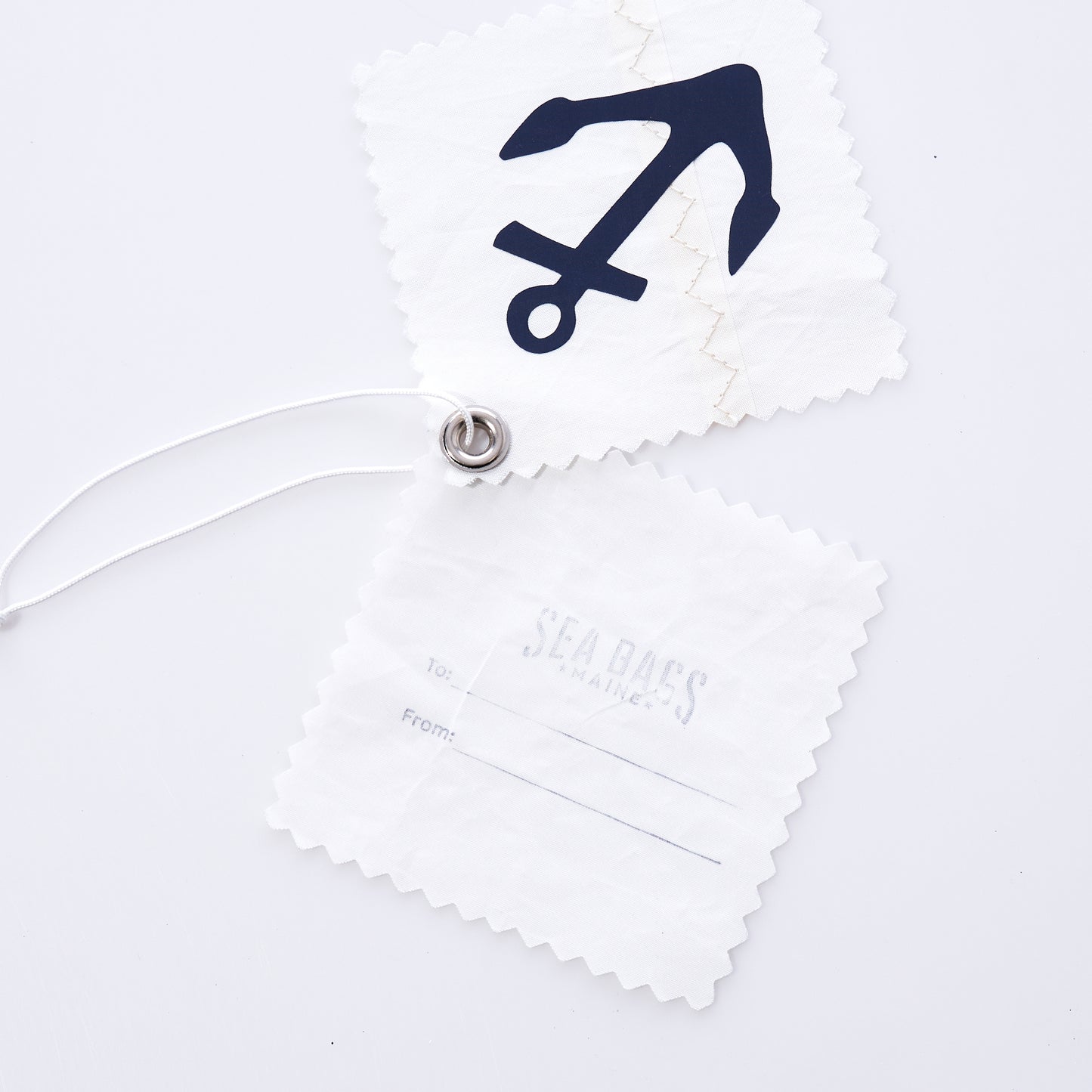 Navy Anchor Sail Cloth Gift Tag