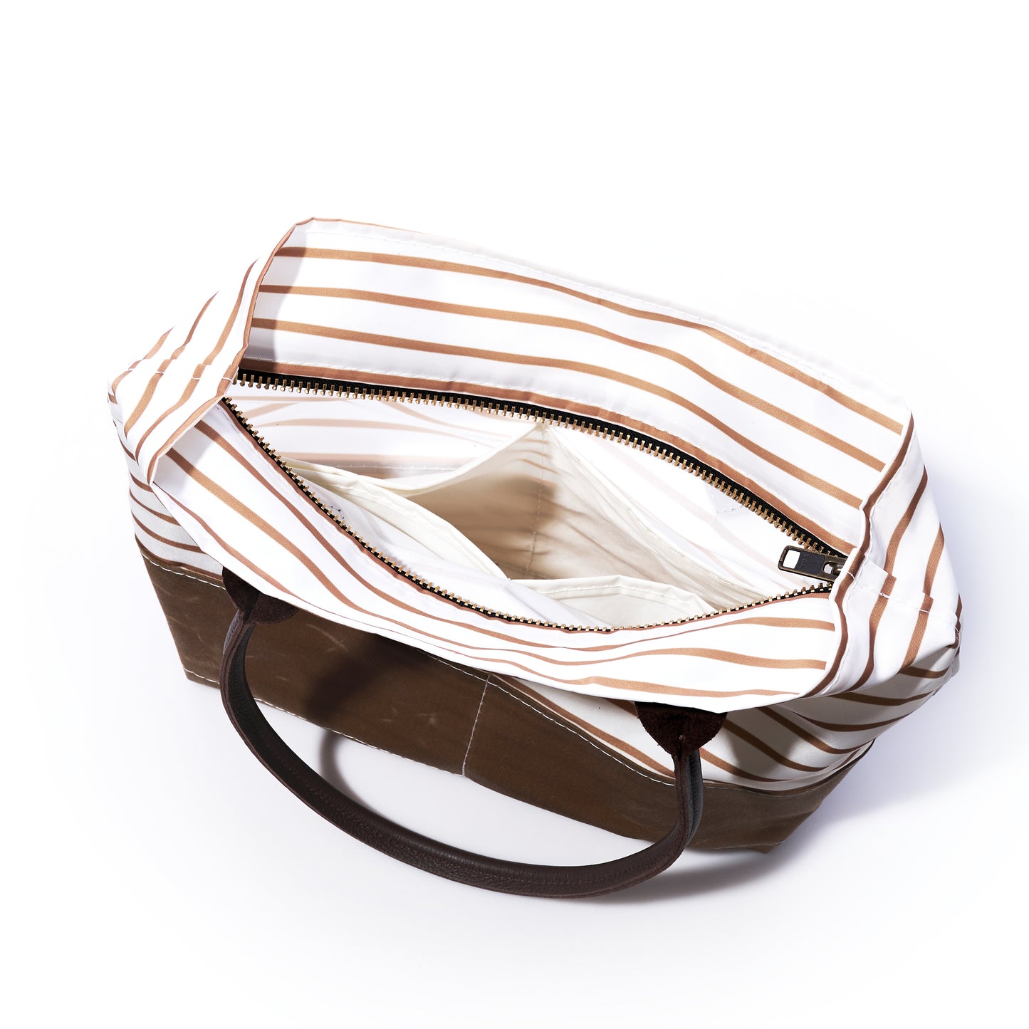 Tan Chebeague Stripe Handbag