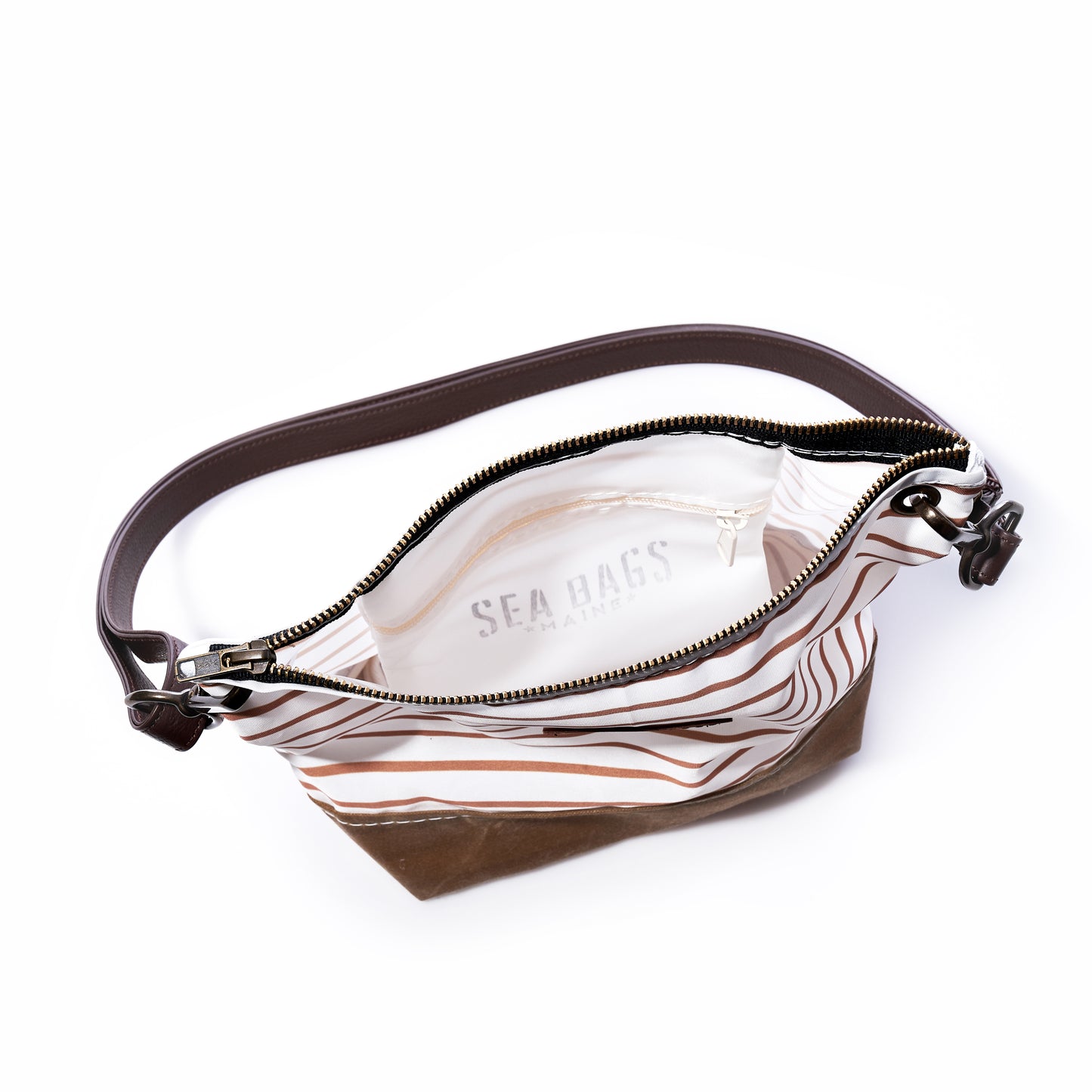 Tan Chebeague Stripe Crossbody