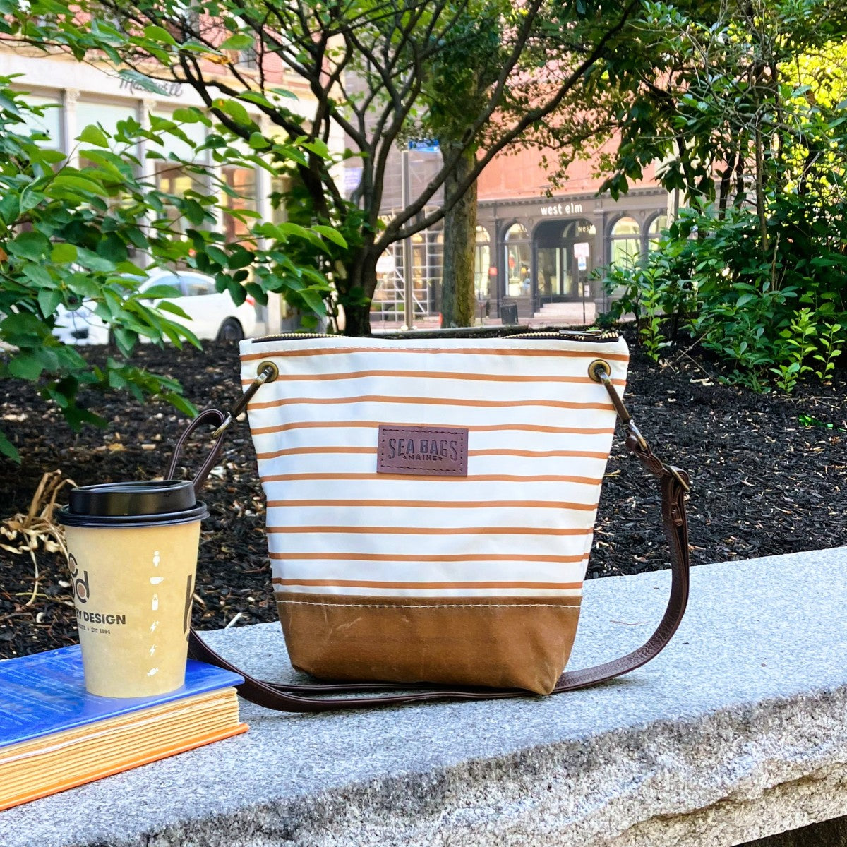 Tan Chebeague Stripe Crossbody