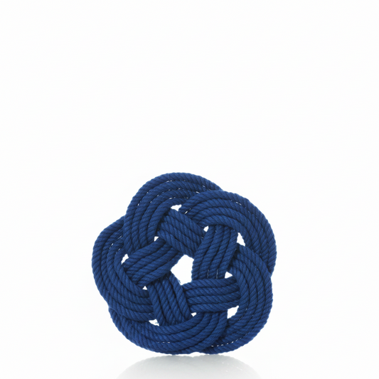 cobalt turk's head nautical sailor knot coater