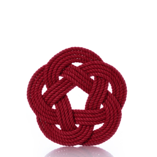 Nautical Sailor Knot Trivet - Red