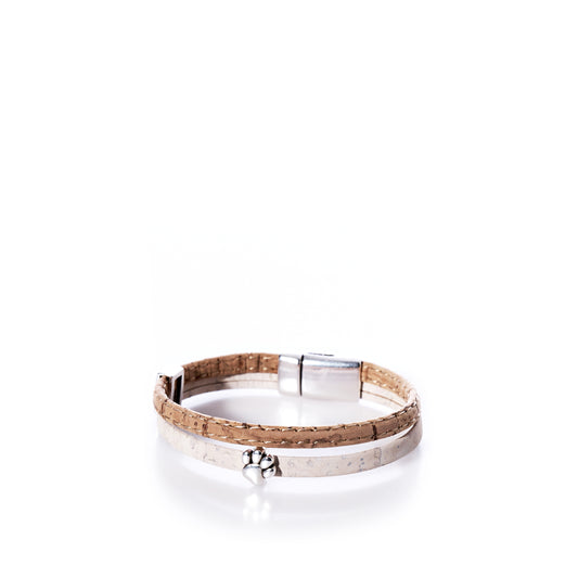 Classic Cork Bracelet Paw on White