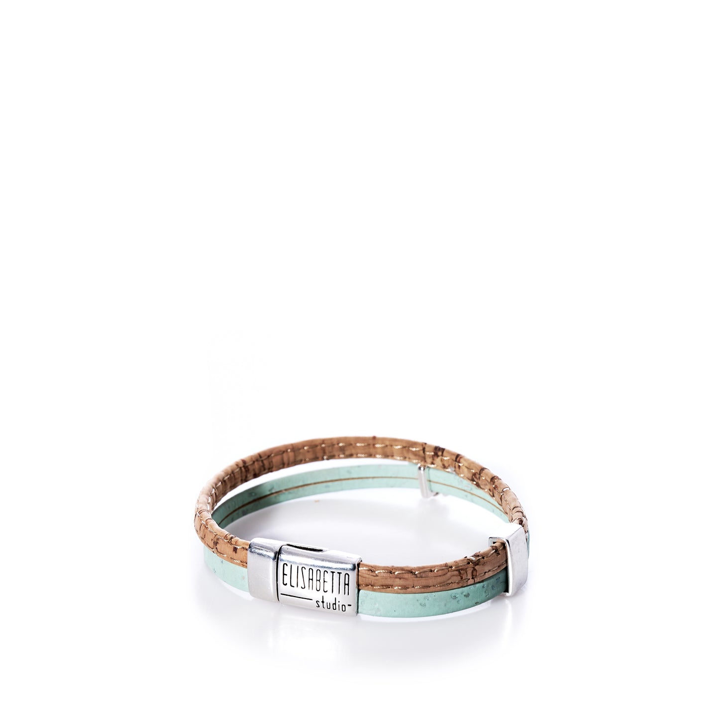 Classic Cork Bracelet Sea Turtle on Mint Green