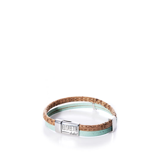Classic Cork Bracelet Sea Turtle on Mint Green