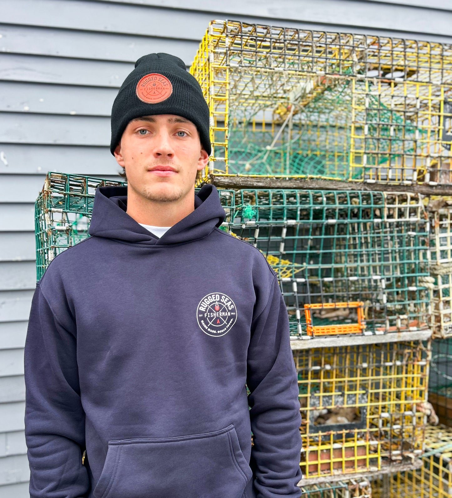 Rugged Seas Navy Hoodie