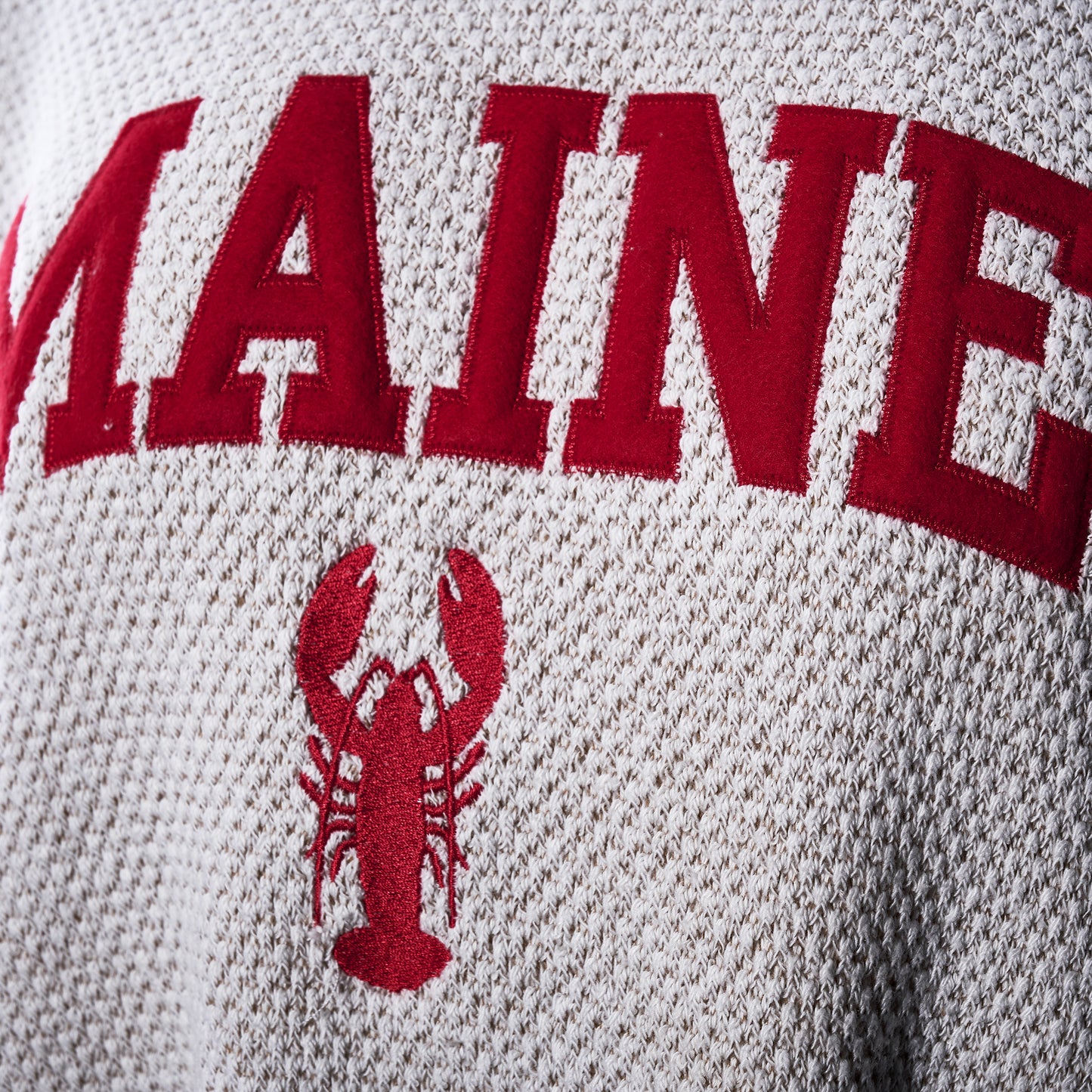 Popcorn Fleece Pullover Oatmeal - Maine Lobster