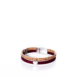 Classic Cork Bracelet - Heart on Wine