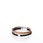 Classic Cork Bracelet Clover on Olive
