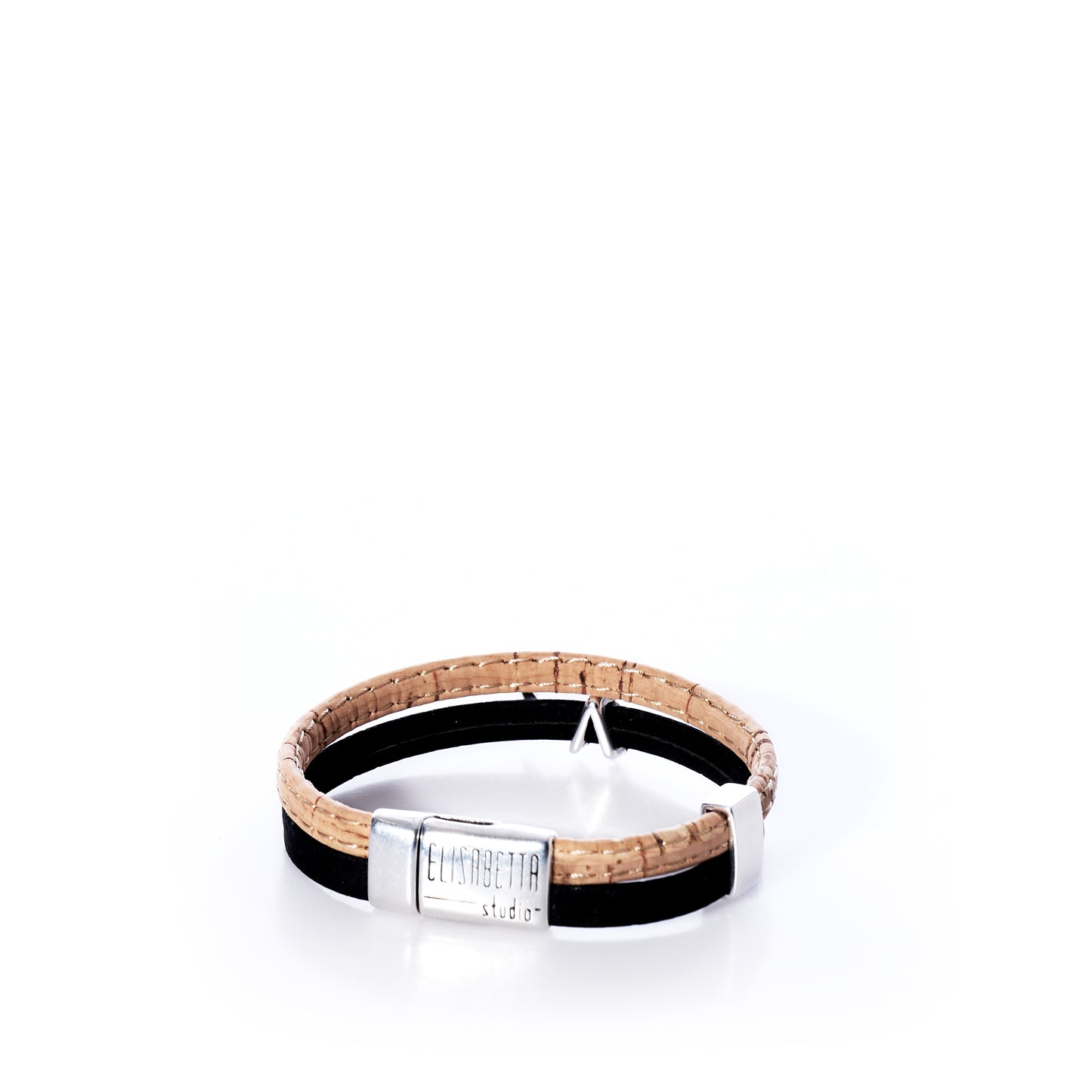 Classic Cork Bracelet - Shark on Black