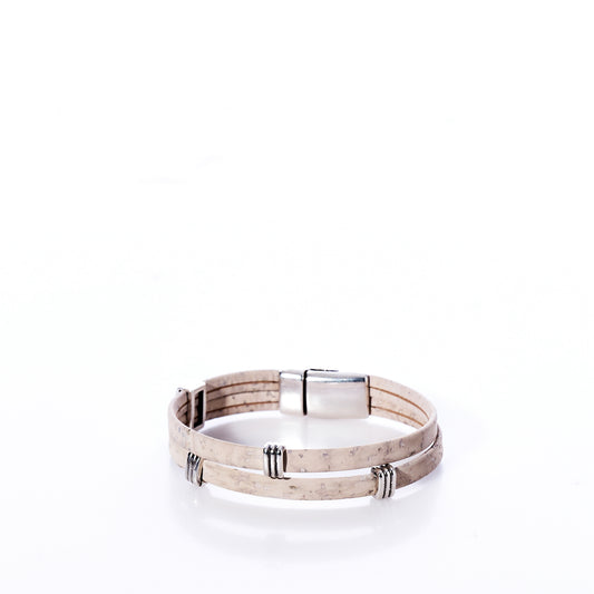 Stripe Bands Bracelet White