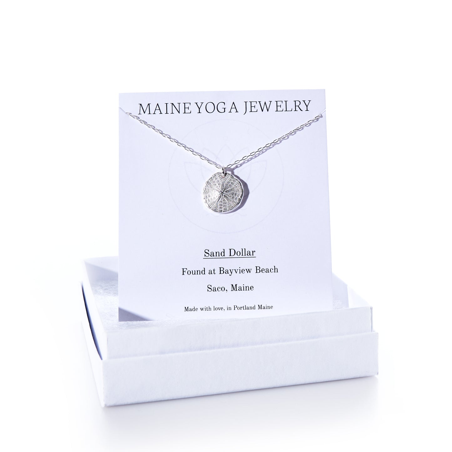 Pendant Necklace - Sand Dollar Silver