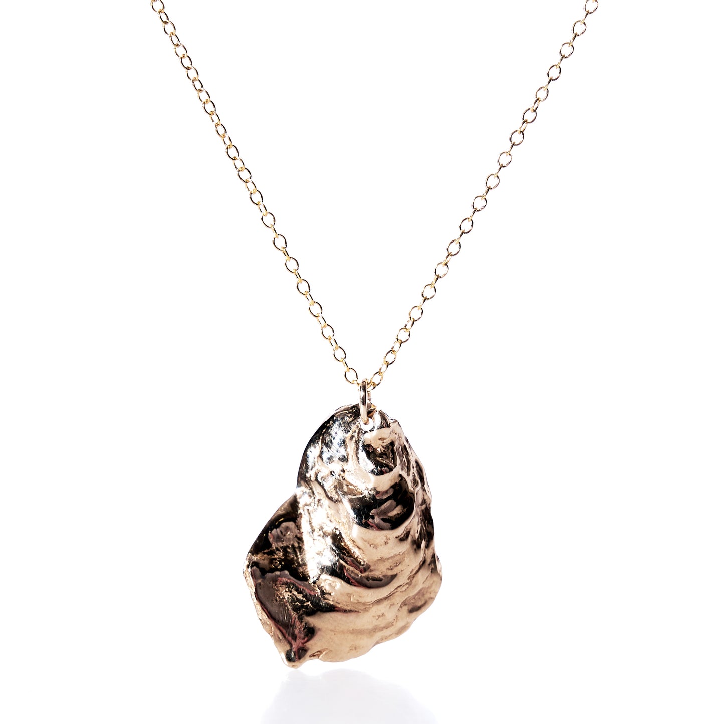 Pendant Necklace - Large Oyster Bronze