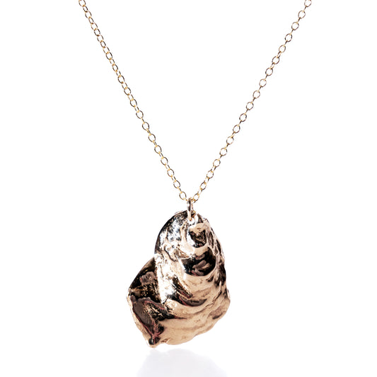 Pendant Necklace - Large Oyster Bronze