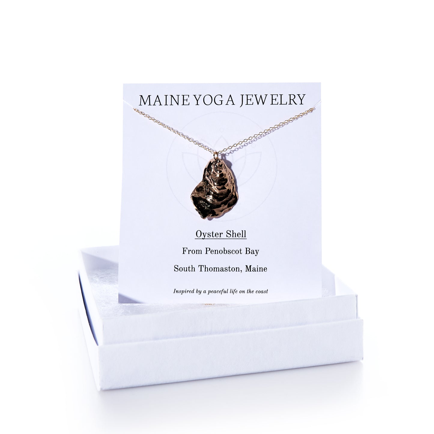 Pendant Necklace - Large Oyster Bronze