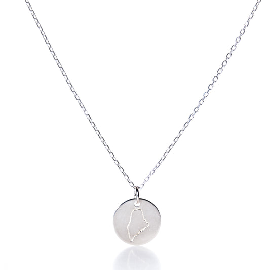 Pendant Necklace - Silver Maine
