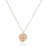 Pendant Necklace - Gold Compass Rose