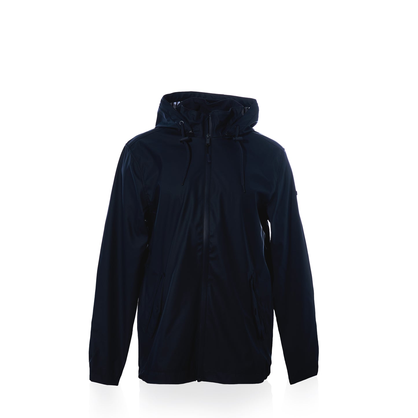 Waterproof Raincoat Button Pocket - Navy