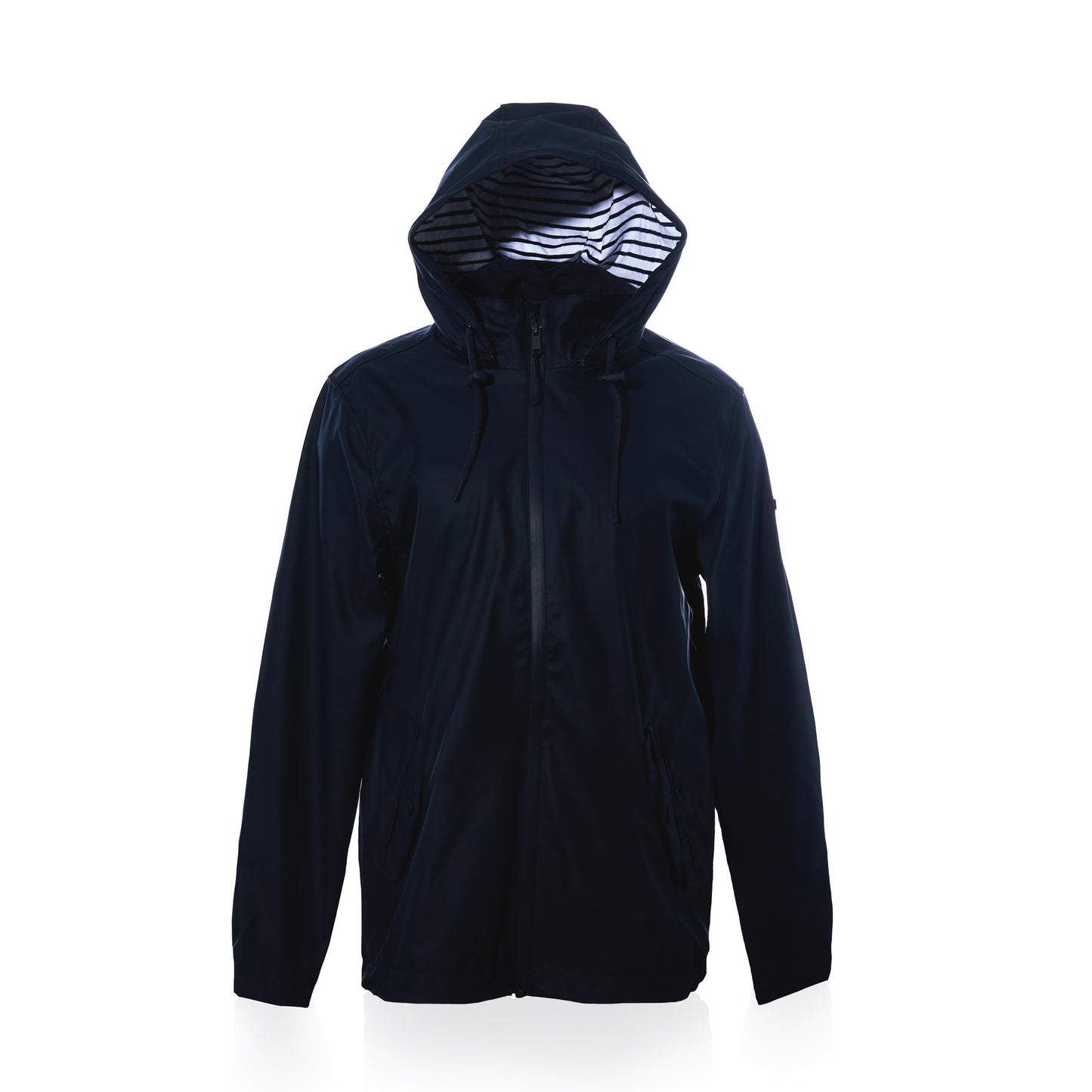 Waterproof Raincoat Button Pocket - Navy