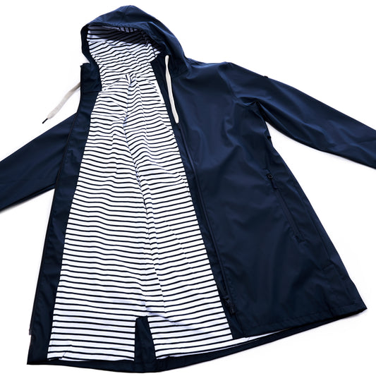 Harborside Waterproof Raincoat - Navy