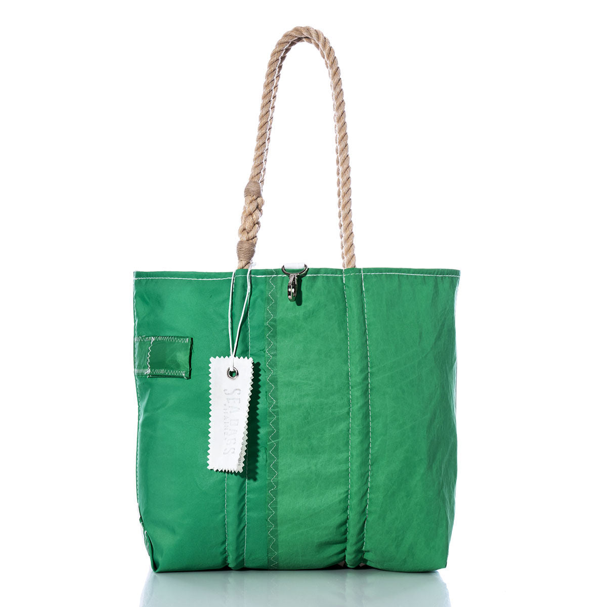 Vintage Green and White Medium Tote