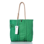 Vintage Green and White Medium Tote