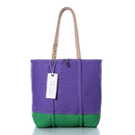 Vintage Purple and Green Medium Tote